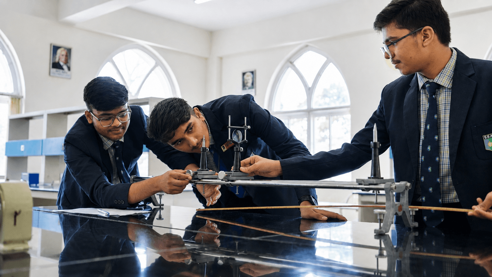 Students engaged in interactive classroom learning with teachers at Sarala Birla Academy